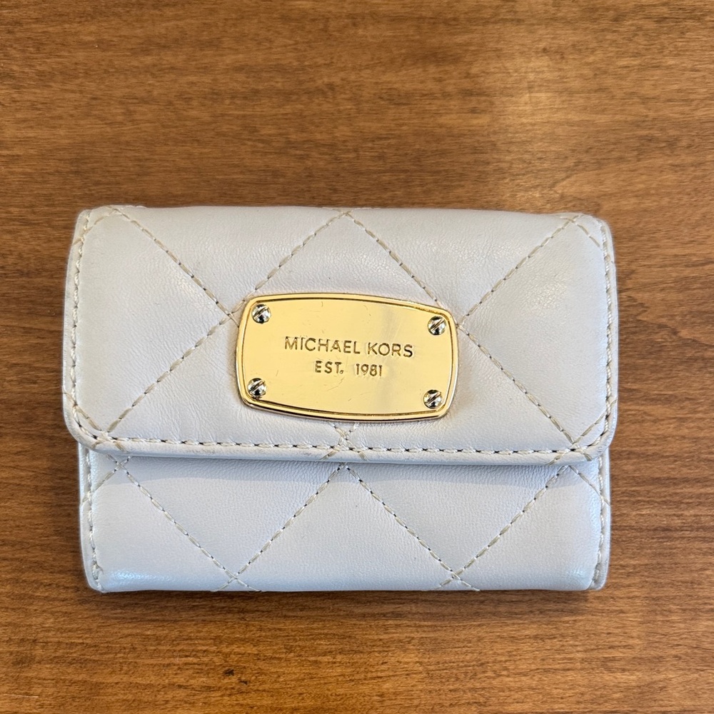 Michael Kors Quilted Cream Wallet
